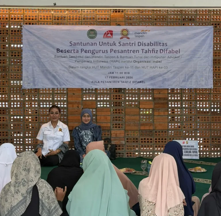 Ketua Umum DPP HAPI Pimpin Penyaluran Santunan untuk Santri Tahfiz Difabel